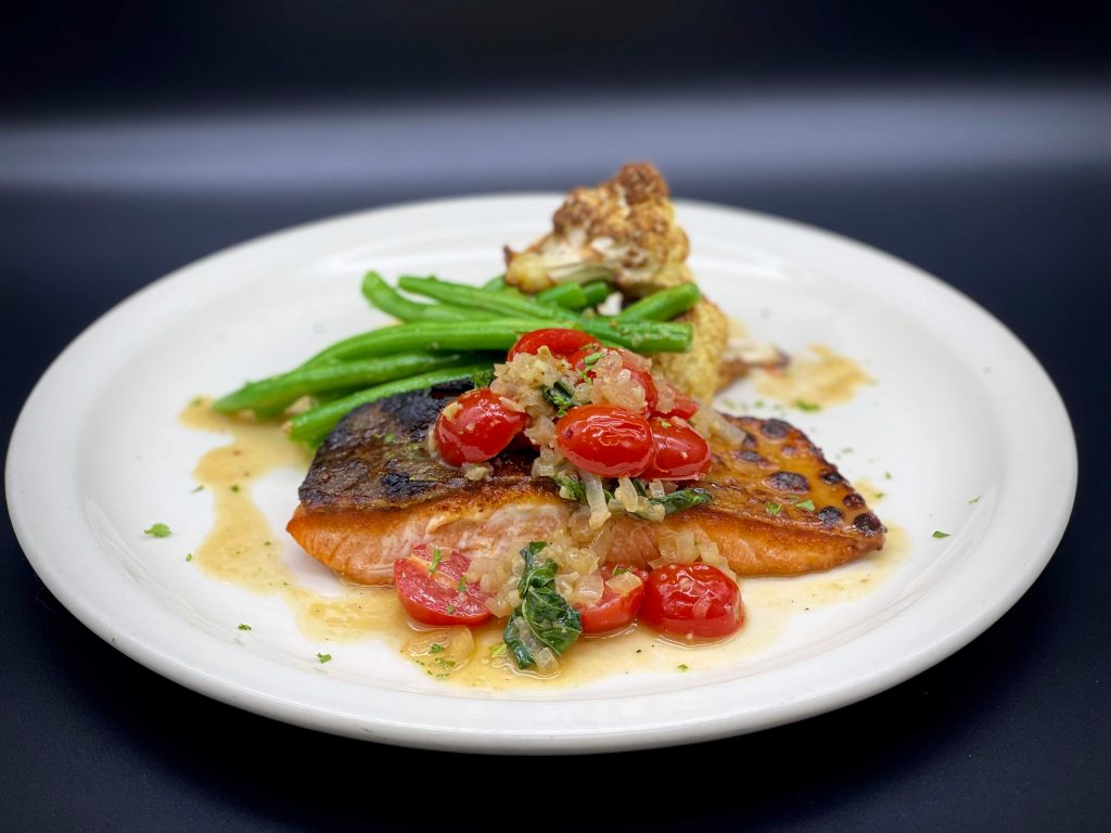 Herb Roasted King Salmon with Cherry Tomatoes Chef Supreme