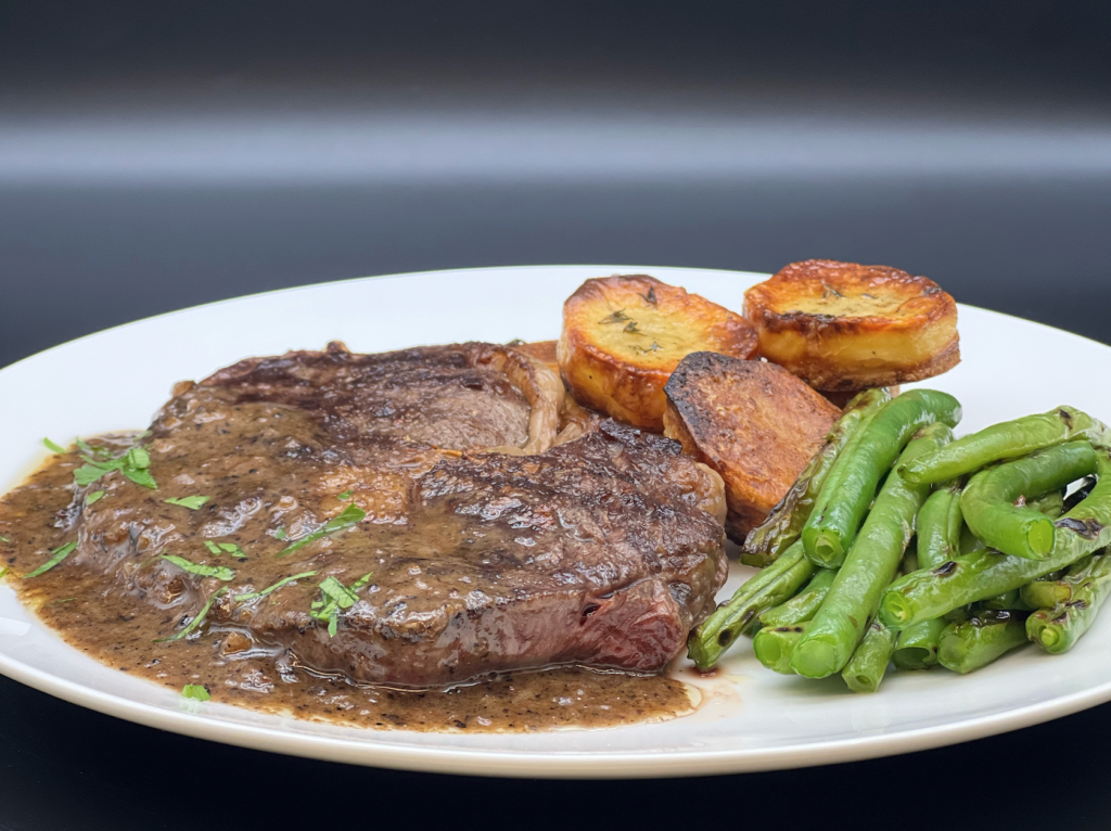 Grilled Rib Eye Steak with Red Wine Demi Glaze Chef Supreme